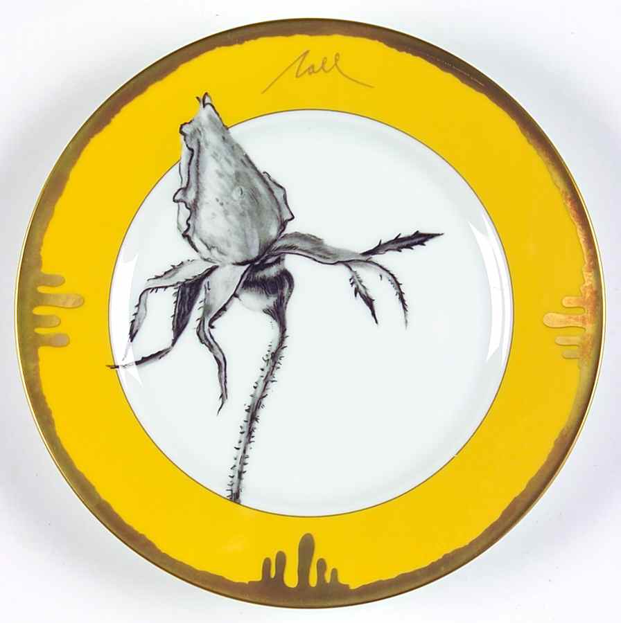 Tuscan Roses Yellow Bread & Butter Plate by Charles Field Haviland-1