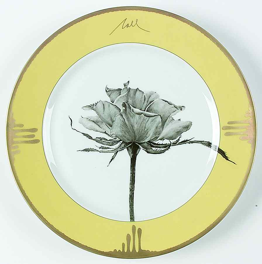 Tuscan Roses Yellow Dinner Plate by Charles Field Haviland-1