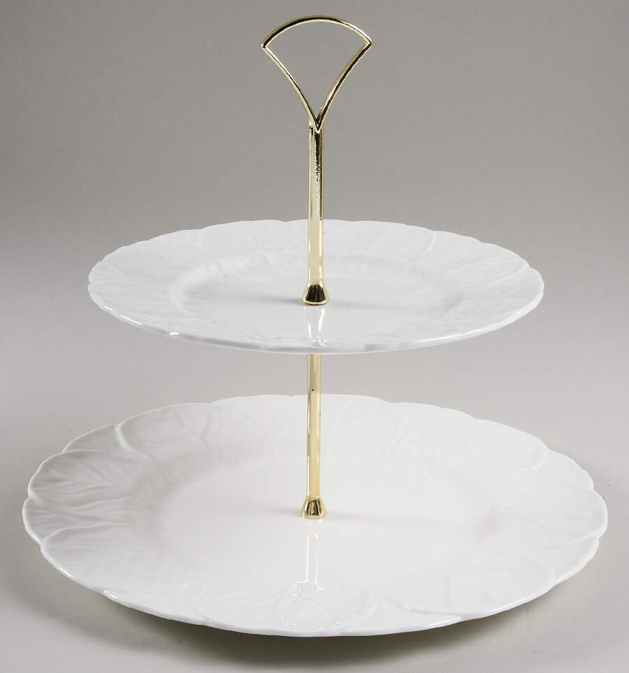 Countryware 2 Tiered Serving Tray (Dinner & Salad Plate) by Coalport-1