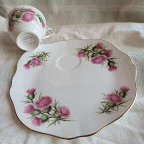 7608 Snack Plate & Cup Set by Colclough-1