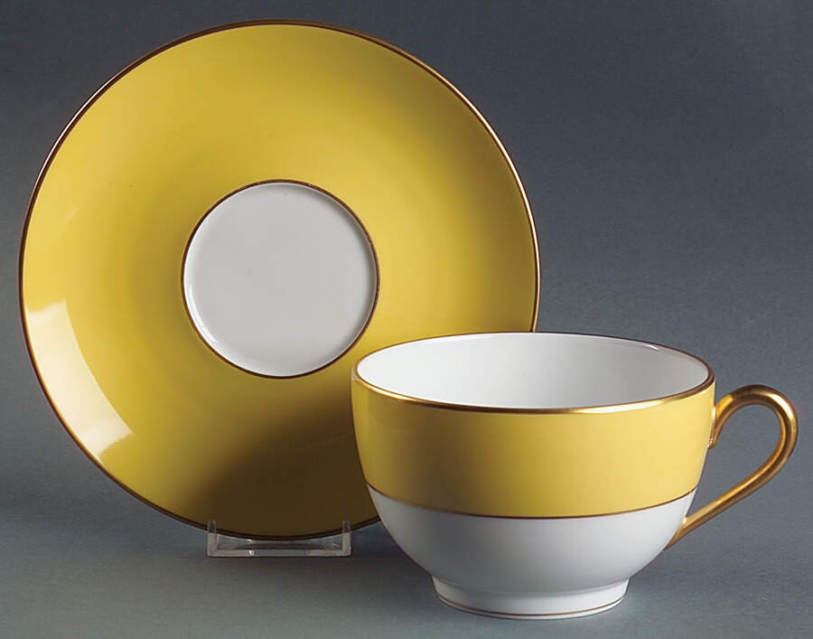 Arc En Ciel Golden Yellow Breakfast Cup & Saucer Set by Charles Field Haviland-1