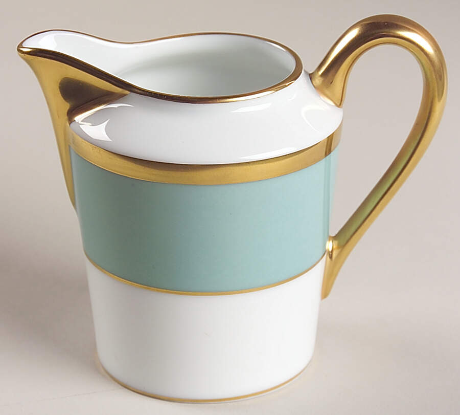 Arc En Ciel Mint Green (Airain) Creamer by Charles Field Haviland-1