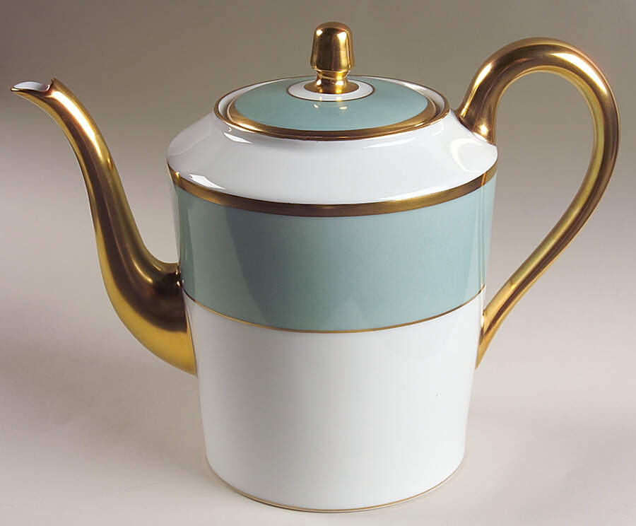 Arc En Ciel Mint Green (Airain) Coffee Pot & Lid by Charles Field Haviland-1