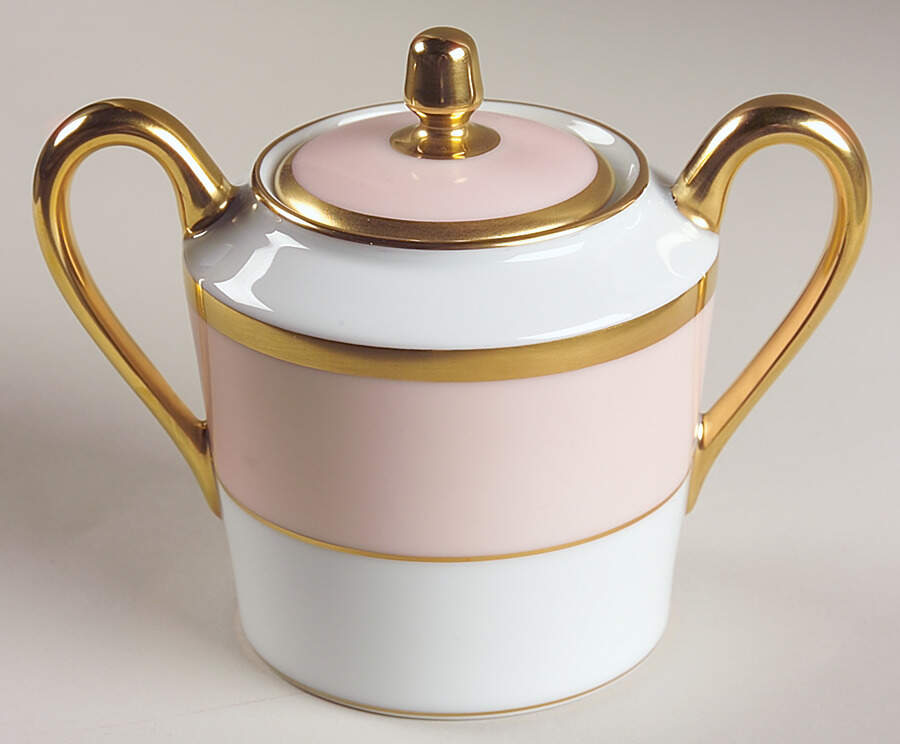 Arc En Ciel  Soft Pink (Rose Opale) Sugar Bowl & Lid by Charles Field Haviland-1