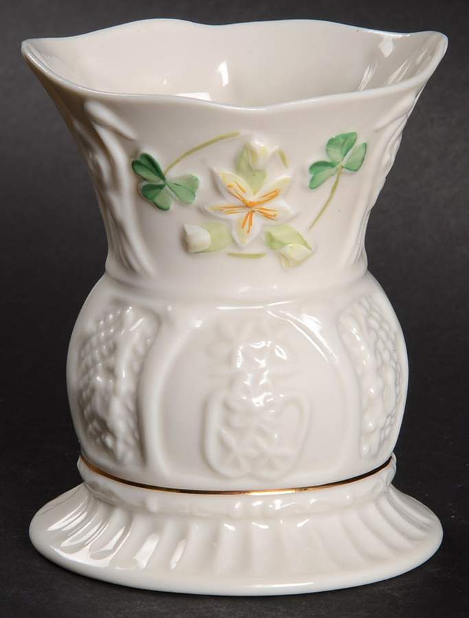 Limited Edition Giftware Limerick Lace Candle Vase by Belleek Pottery (Ireland)-1