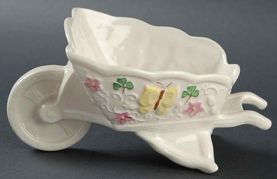 Limited Edition Giftware Wheelbarrow Figurine by Belleek Pottery (Ireland)-1