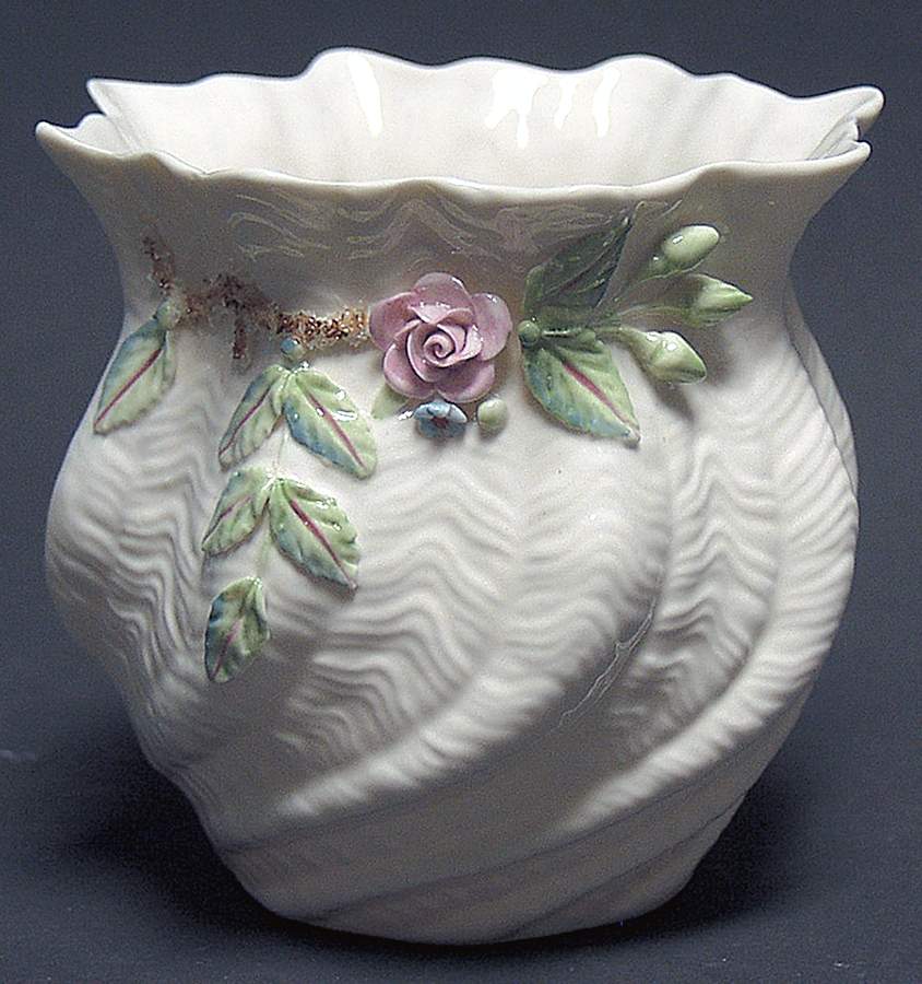 Flower Pot 6" Carlingford Cachepot by Belleek Pottery (Ireland)-1