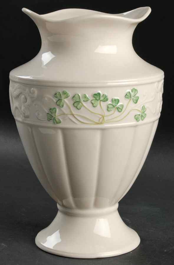 Limited Edition Giftware Shamrock Heritage Vase by Belleek Pottery (Ireland)-1