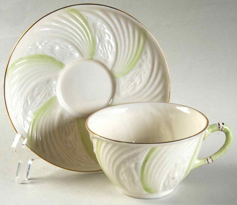 Limited Edition Giftware Flat Cup & Saucer Set by Belleek Pottery (Ireland)-1