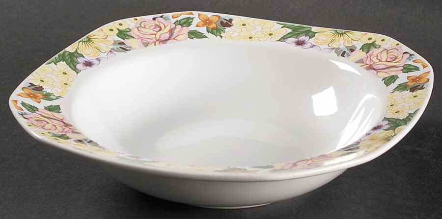 Antique Garden Rim Cereal Bowl by Corning Corelle-1