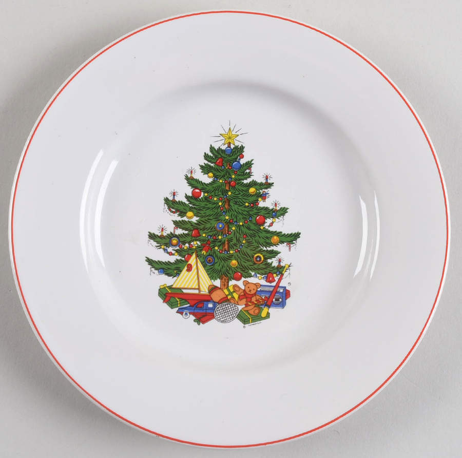 American Christmas Tree Bread & Butter Plate by Cuthbertson-1