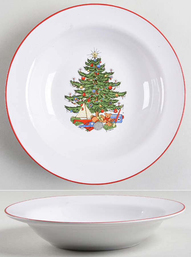 American Christmas Tree Rim Soup Bowl by Cuthbertson-1