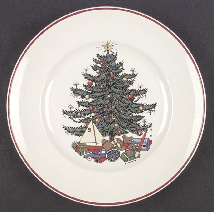 American Christmas Tree Large Dinner Plate by Cuthbertson-1
