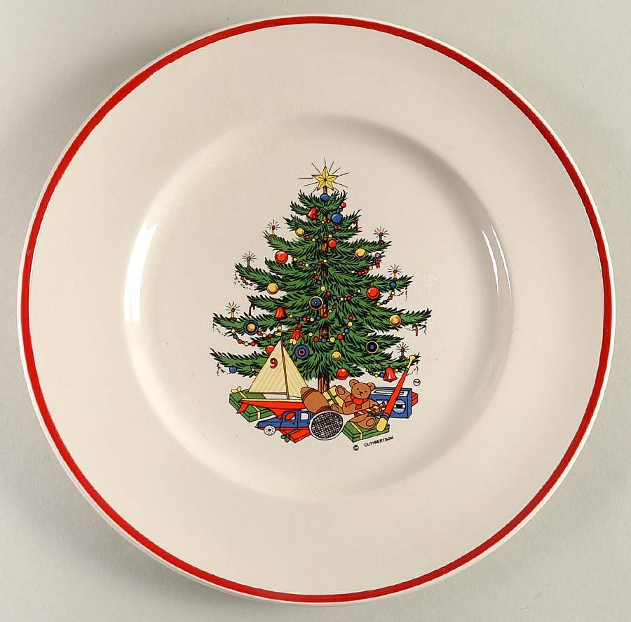 American Christmas Tree Salad Plate by Cuthbertson-1