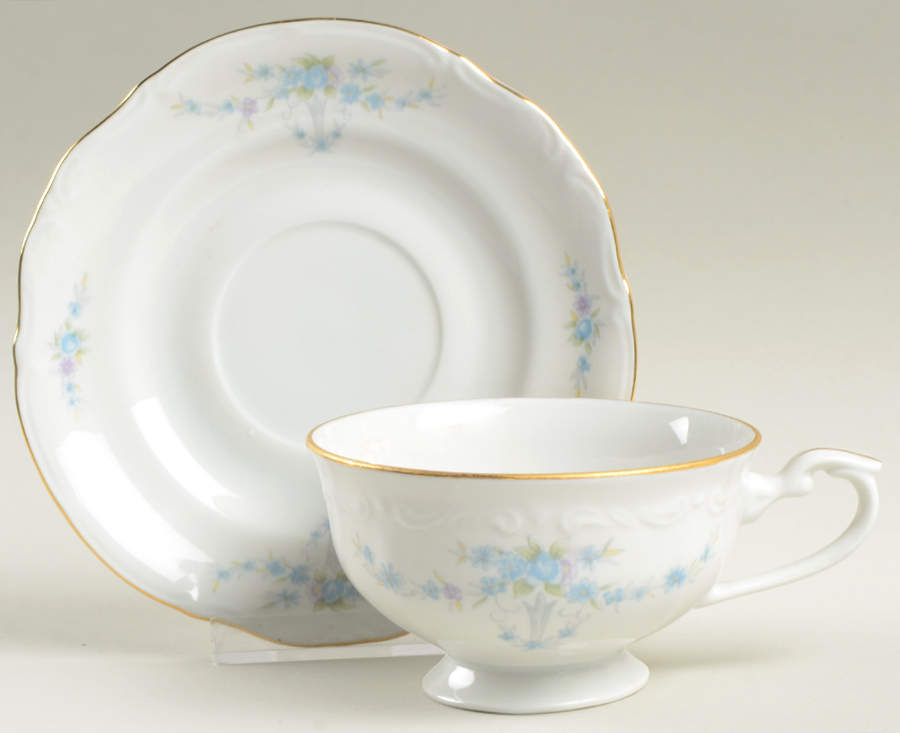 CHZ12 Footed Cup & Saucer Set by Chodziez-Poland-1