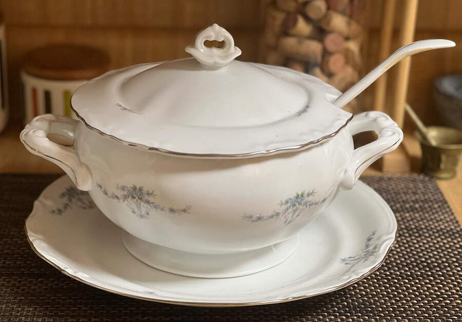CHZ12 Tureen & Lid w/Ladle & Underplate by Chodziez-Poland-1