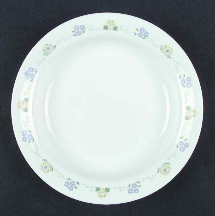 Forget Me Not Rim Soup Bowl by Corning Corelle-1
