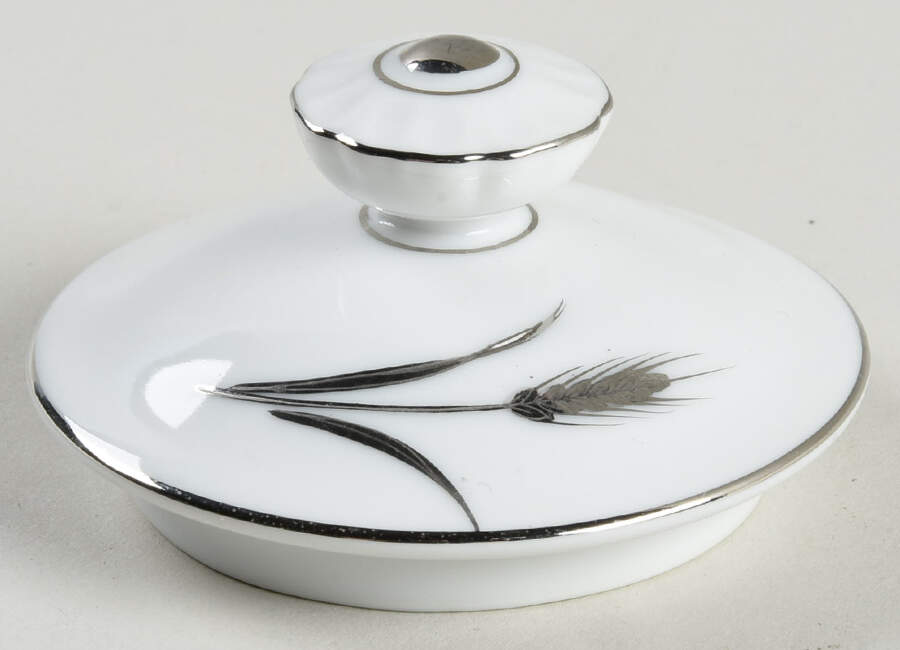 Silver Wheat (Rim Shape) Lid for Sugar Bowl by Crest Wood-1