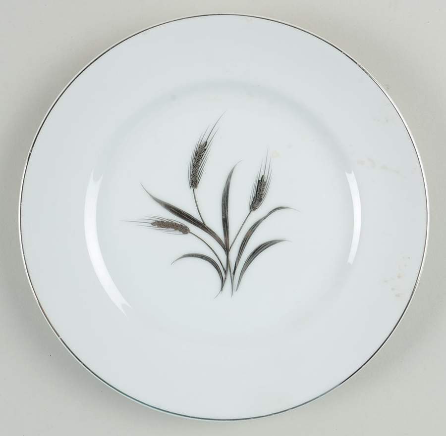 Silver Wheat (Rim Shape) Salad Plate by Crest Wood-1