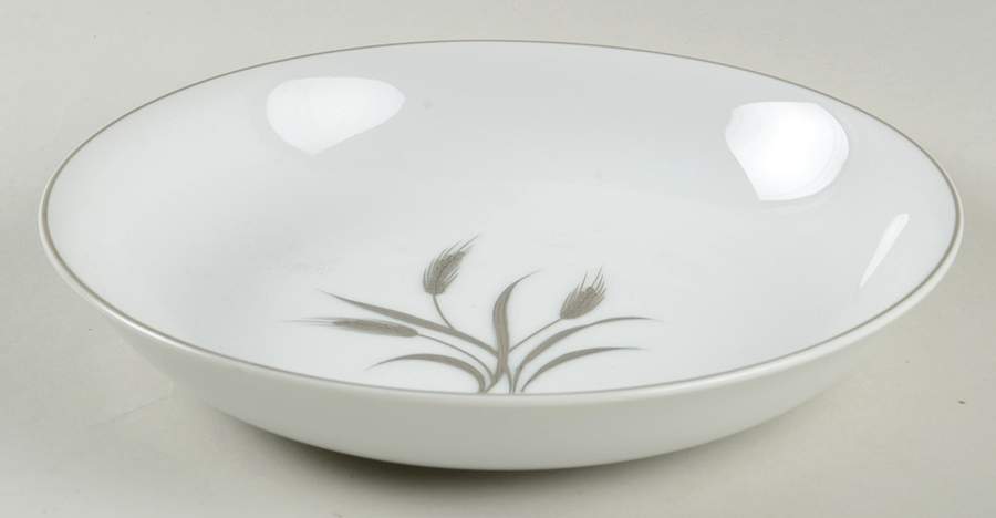 Silver Wheat (Rim Shape) Coupe Soup Bowl by Crest Wood-1