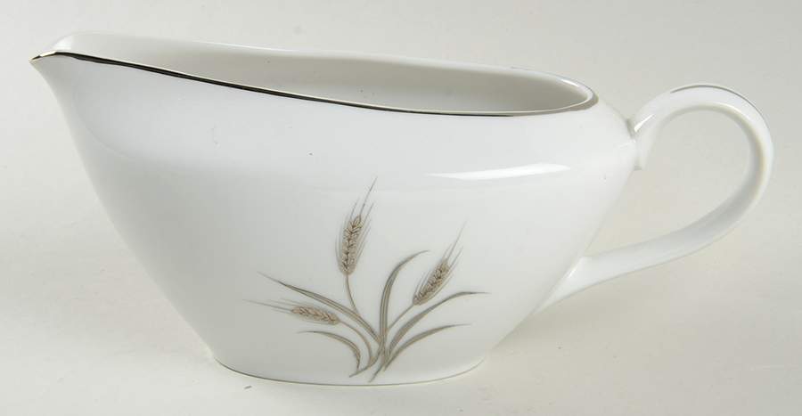 Silver Wheat (Rim Shape) Gravy Boat by Crest Wood-1