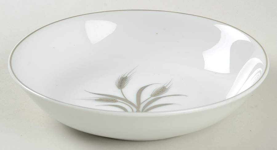 Silver Wheat (Rim Shape) Fruit/Dessert (Sauce) Bowl by Crest Wood-1