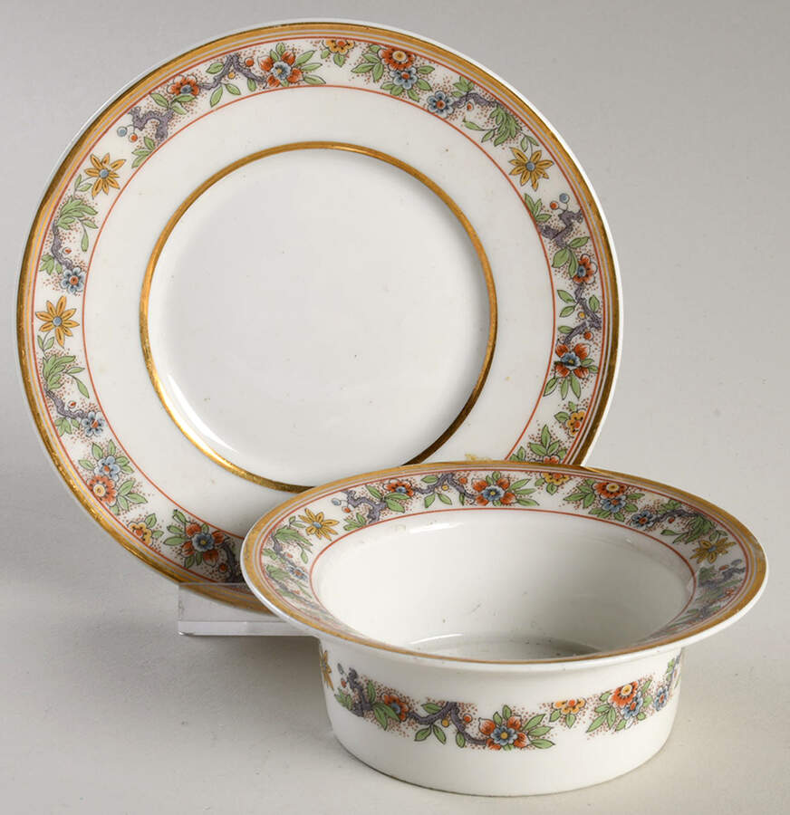 CHF502 Ramekin & Saucer Set by Charles Field Haviland-1