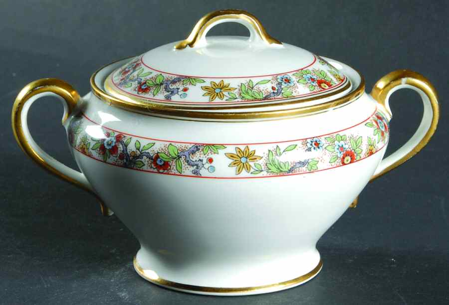 CHF502 Sugar Bowl & Lid by Charles Field Haviland-1