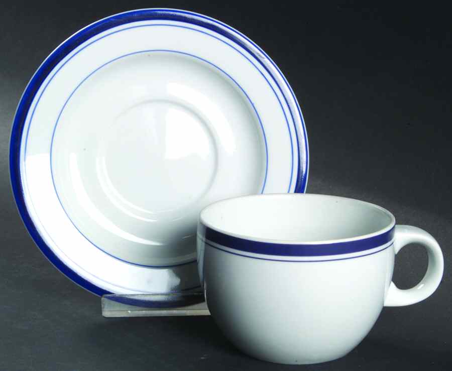 Brasserie Flat Cup & Saucer Set by Crate & Barrel-1
