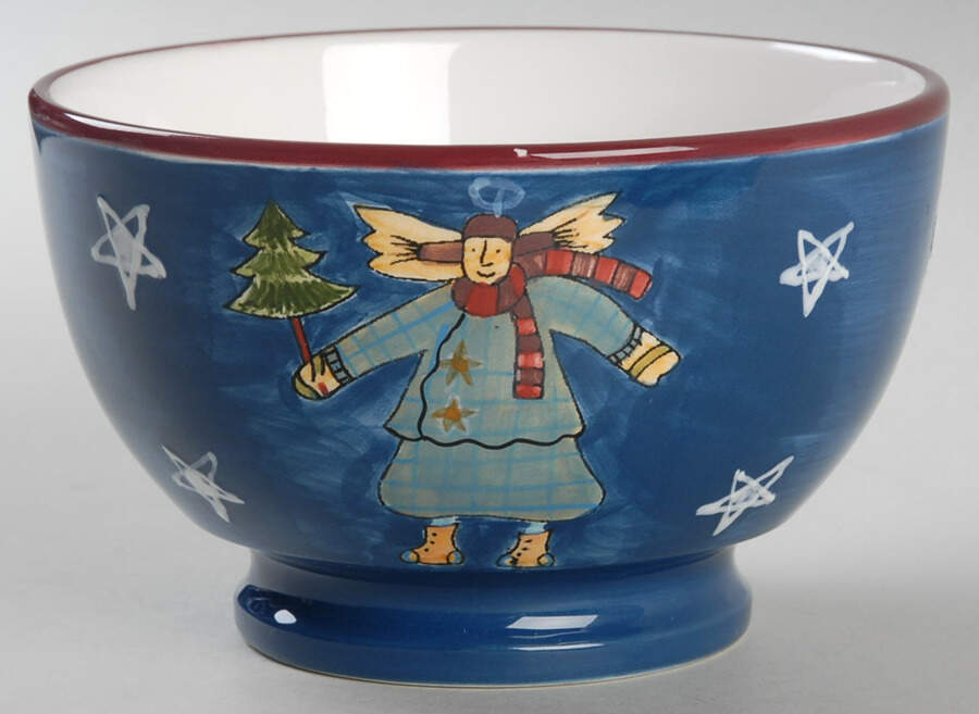 Folk Angel Dessert Bowl by Certified International-1