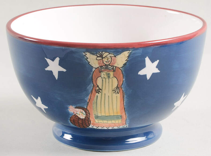 Folk Angel Dessert Bowl by Certified International-1