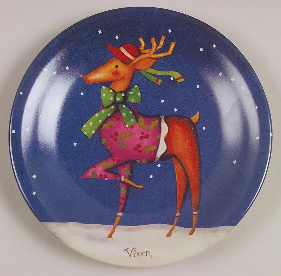 Reindeer Dessert/Pie Plate by Certified International-1