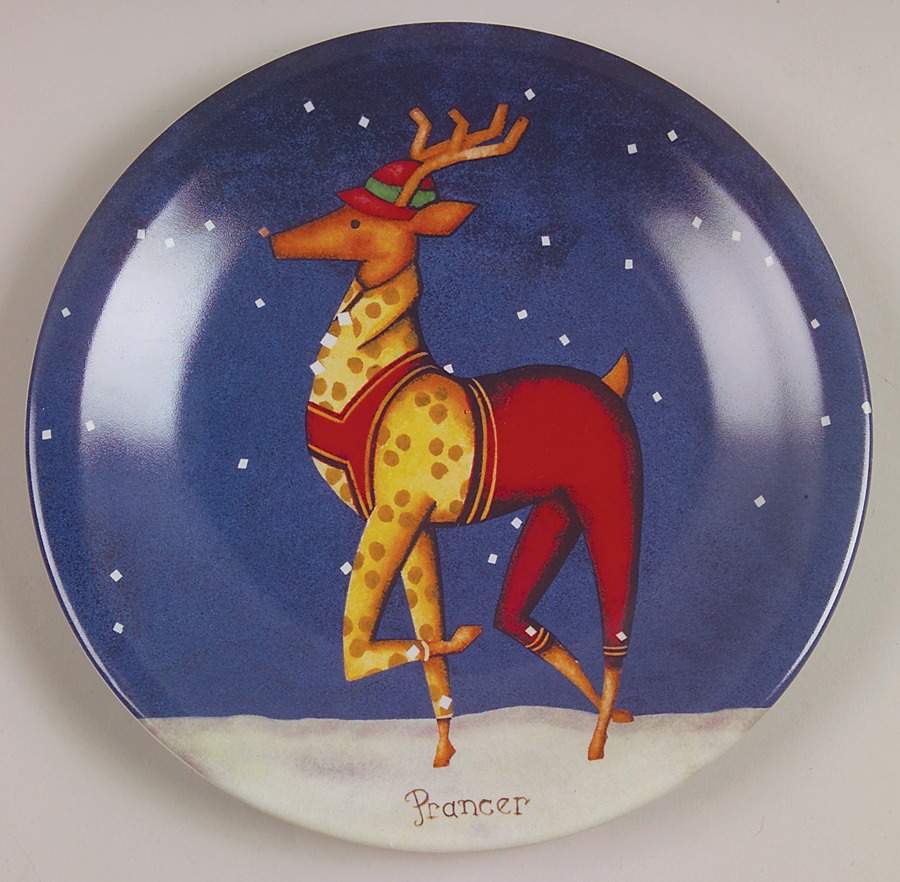 Reindeer Dessert/Pie Plate by Certified International-1
