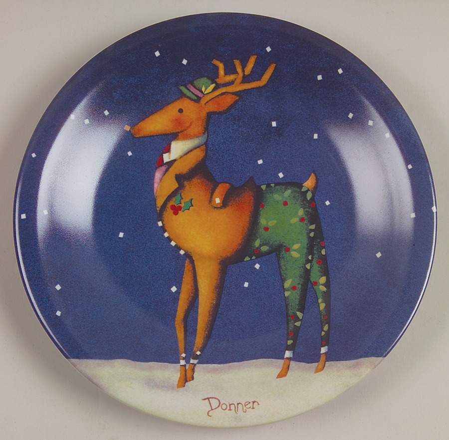 Reindeer Dessert/Pie Plate by Certified International-1