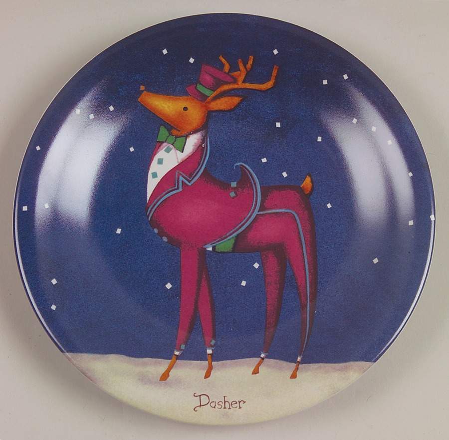 Reindeer Dessert/Pie Plate by Certified International-1