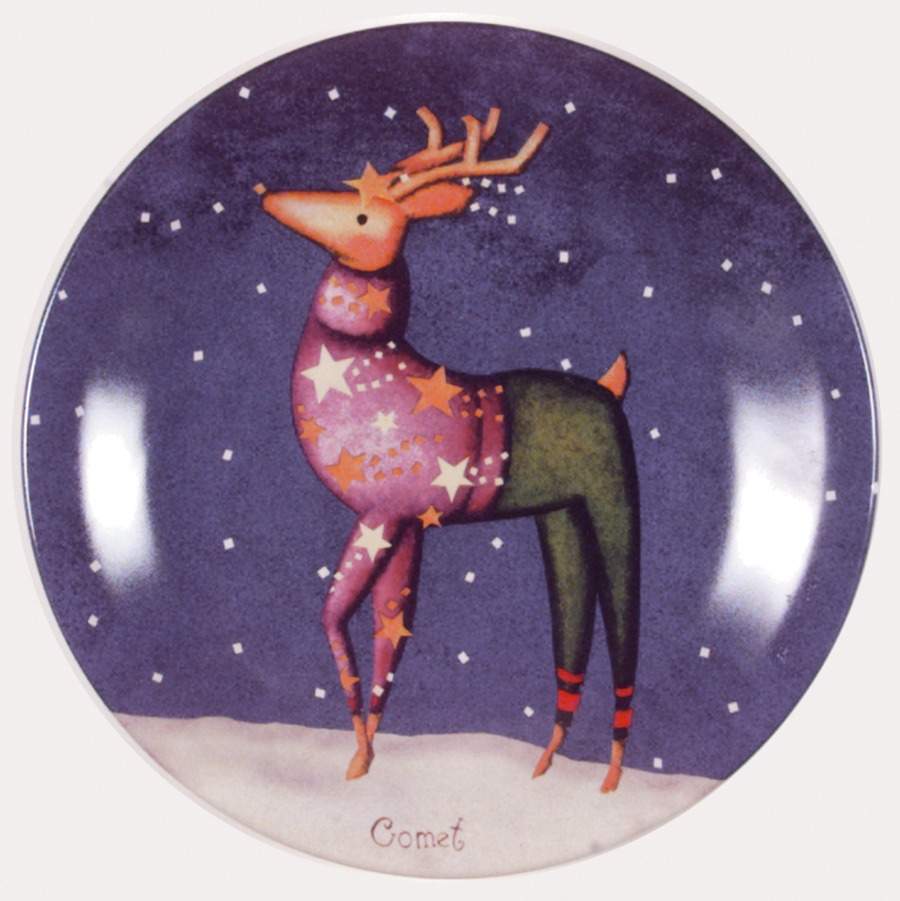 Reindeer Dessert/Pie Plate by Certified International-1