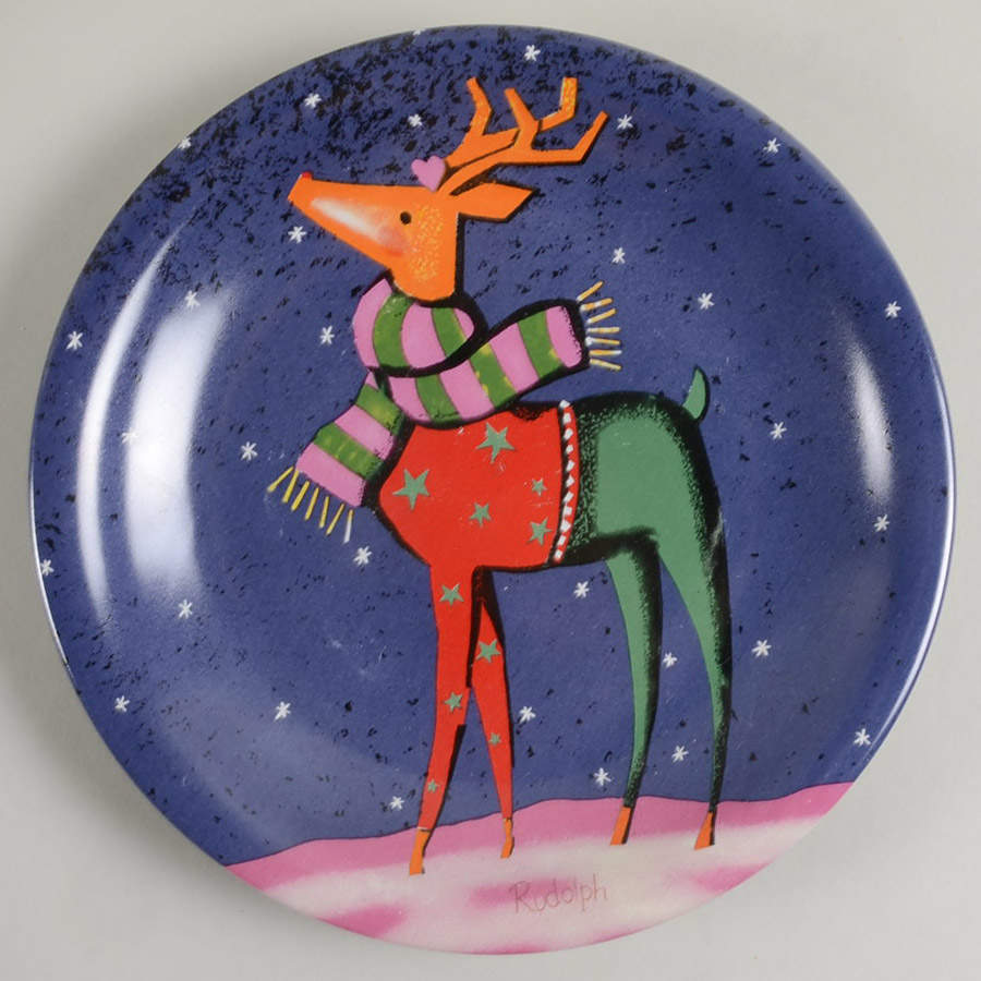 Reindeer Dessert/Pie Plate by Certified International-1