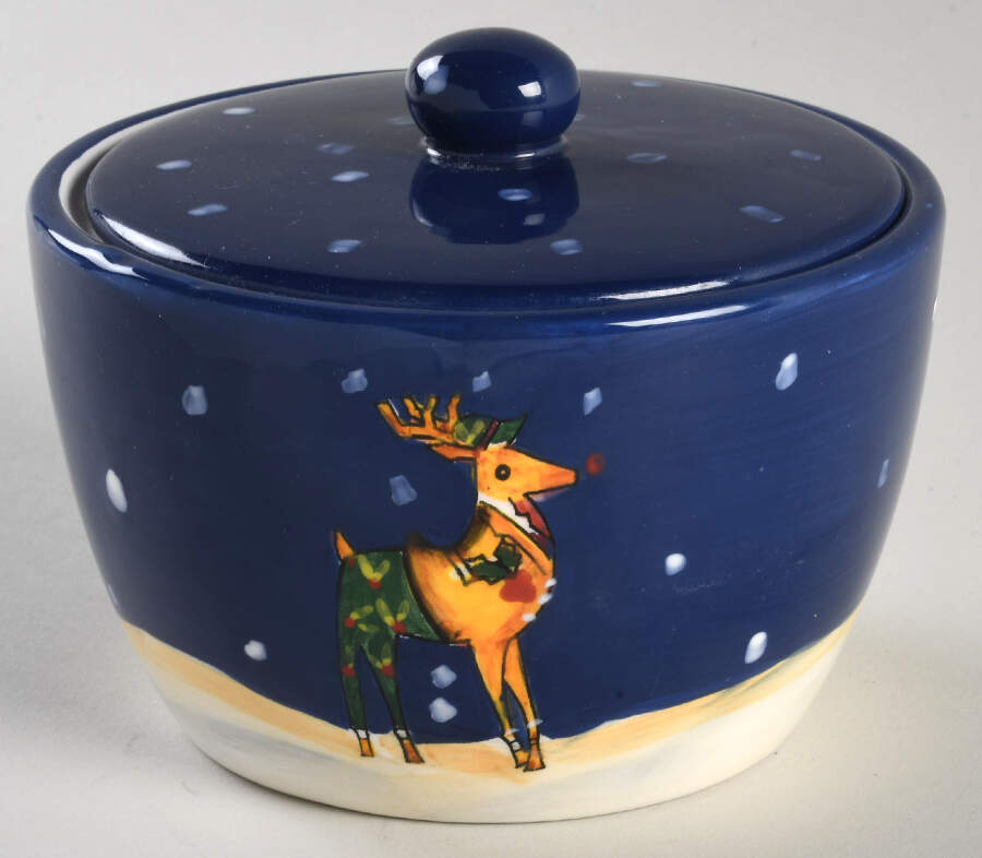 Reindeer Sugar Bowl & Lid by Certified International-1
