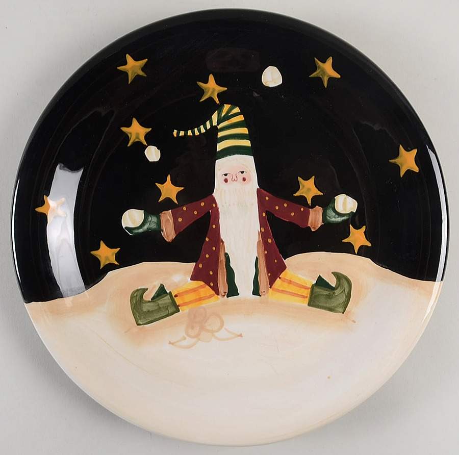 Midnight Santa Dinner Plate by Certified International-1