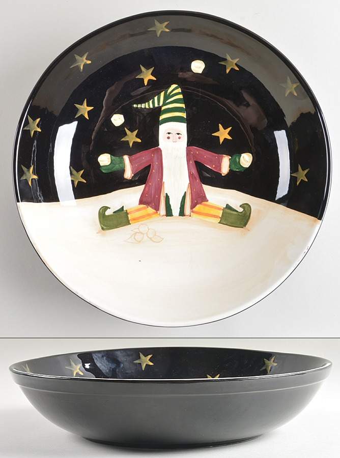Midnight Santa 13" Pasta Serving Bowl by Certified International-1