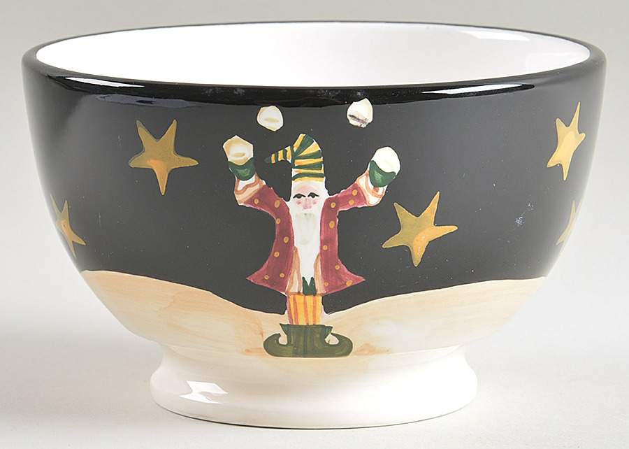 Midnight Santa Dessert Bowl by Certified International-1