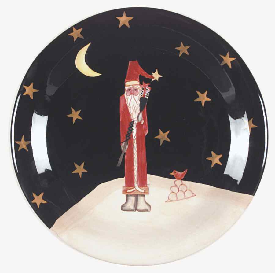 Midnight Santa Dinner Plate by Certified International-1