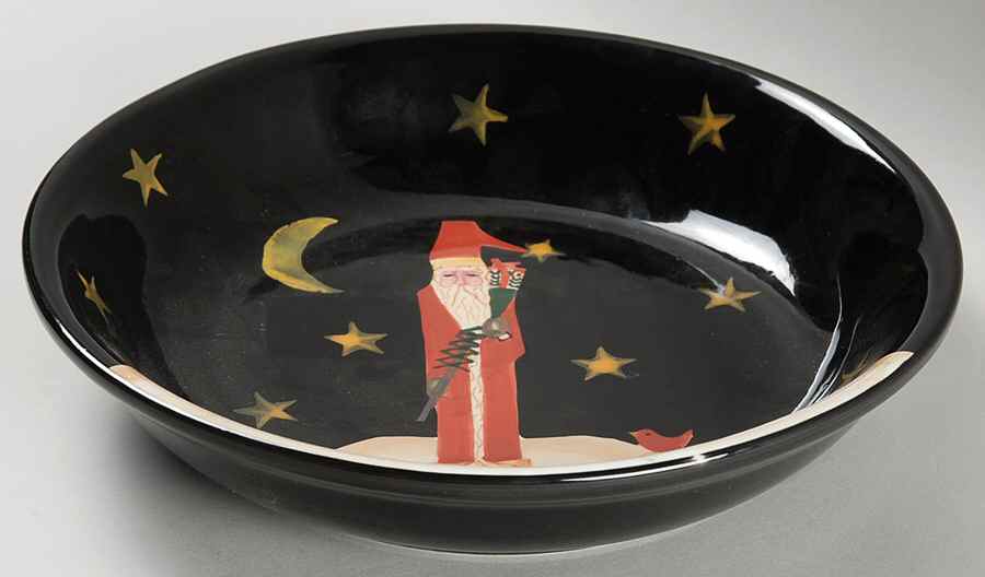 Midnight Santa 9" Soup/Pasta Bowl by Certified International-1