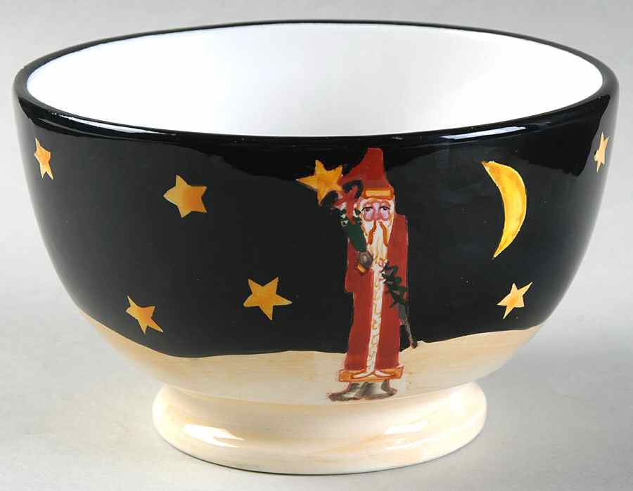 Midnight Santa Dessert Bowl by Certified International-1