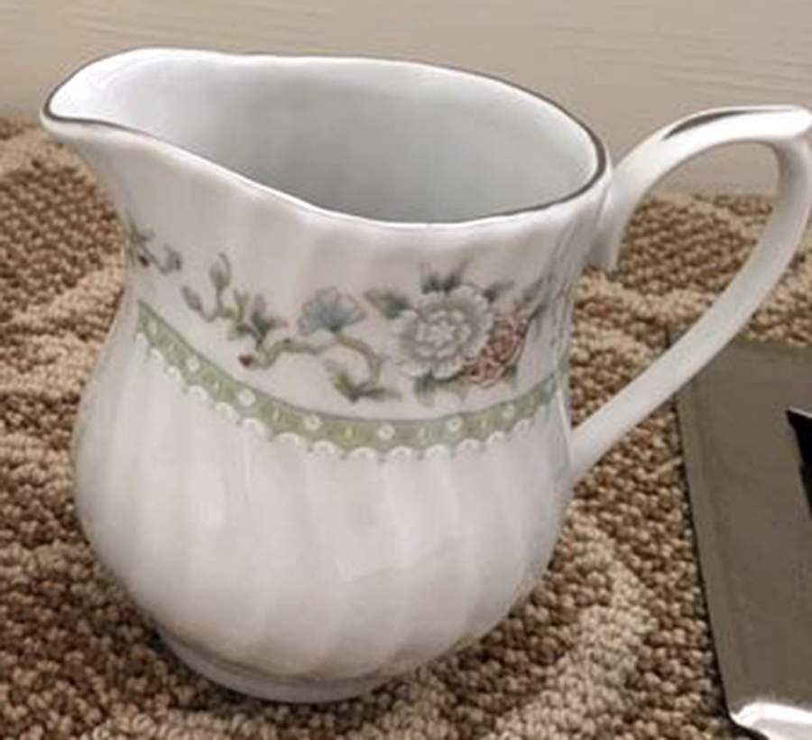 UP128 (Swirl Rim) Creamer by Universal Porcelain Company-1