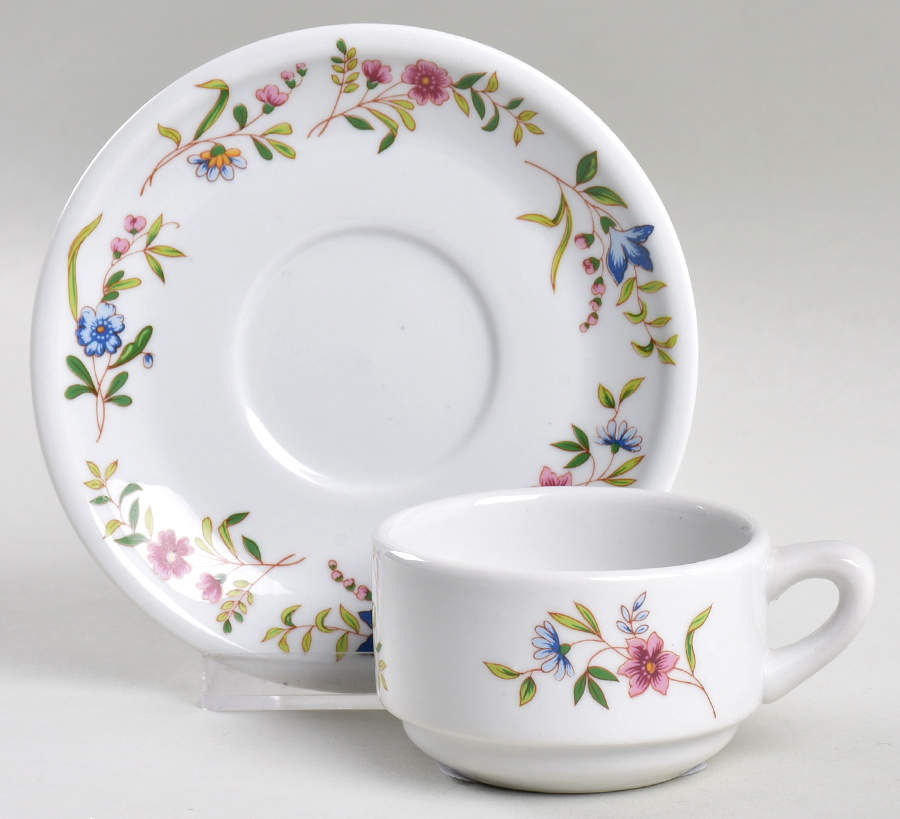 Versailles (Smooth) Flat Demitasse Cup & Saucer Set by BIA Cordon Bleu-1