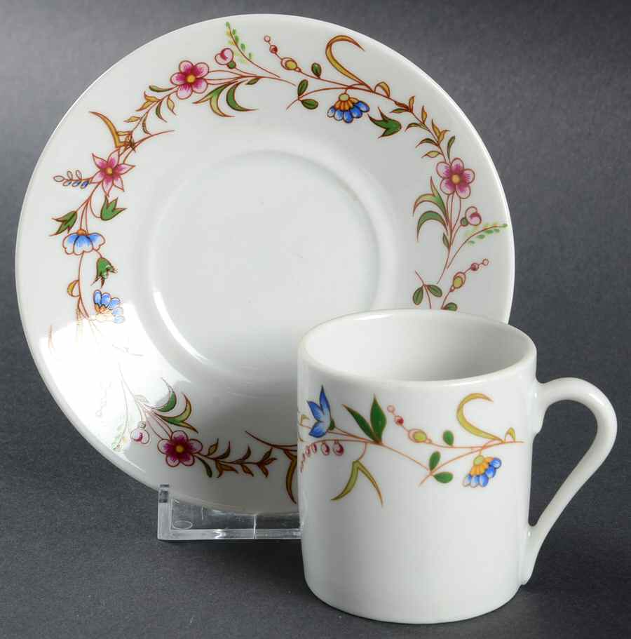 Versailles (Smooth) Flat Demitasse Cup & Saucer Set by BIA Cordon Bleu-1
