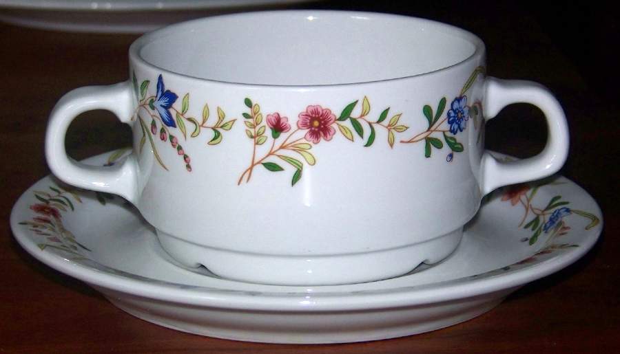 Versailles (Smooth) Flat Cream Soup Bowl & Saucer Set by BIA Cordon Bleu-1