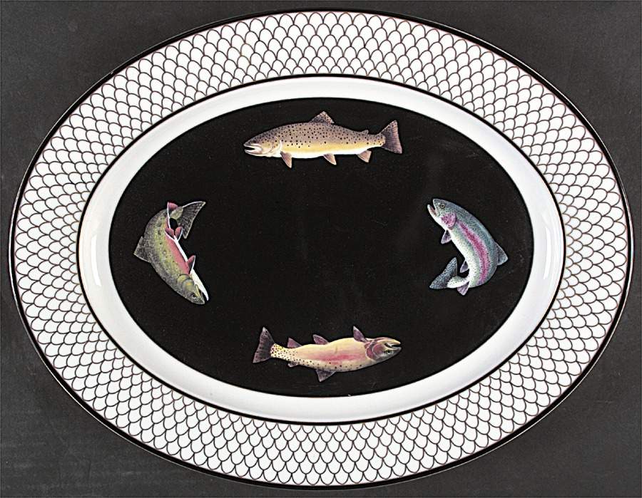 American Waters 16" Oval Serving Platter by Lynn Chase-1
