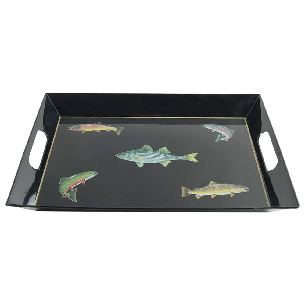 American Waters 19" Rectangular Handled Serving Melamine Tray by Lynn Chase-1